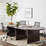 Boss Office Products 10Ft Race Track Conference Table, Mahogany Boss Office Products