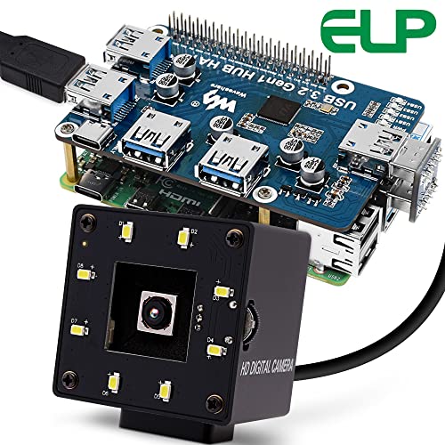 ELP 16mp Day Night USB Camera Auto Focus Webcam for Computer Mini UVC USB2.0 PC Camera IMX298 USB Security Camera 4K Lightburn Camera Industrial CCTV ELP