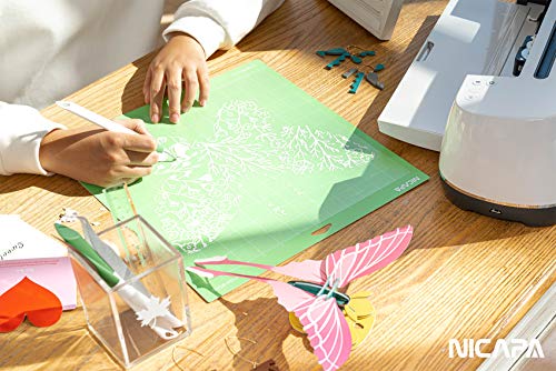Nicapa Fabric Grip Cutting Mat for Cricut Maker 3/Maker/Explore 3/Air 2/Air/One (12x12 inch,3 Pack) Fabric Adhesive Sticky Pink Quilting Replacement NICAPA