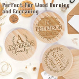 12 Pack Unfinished Wood Coasters, GOH DODD 5 Inch Wooden Coasters Crafts Blanks for DIY Drawing Painting Laser Engraving Wood Burning, Round GOH DODD