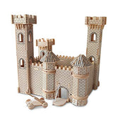 Puzzled 3D Puzzle Castle Set Wood Craft Construction Model Kit, Fun & Educational DIY Wooden Toy Assemble Model Unfinished Crafting Hobby Puzzle to Puzzled