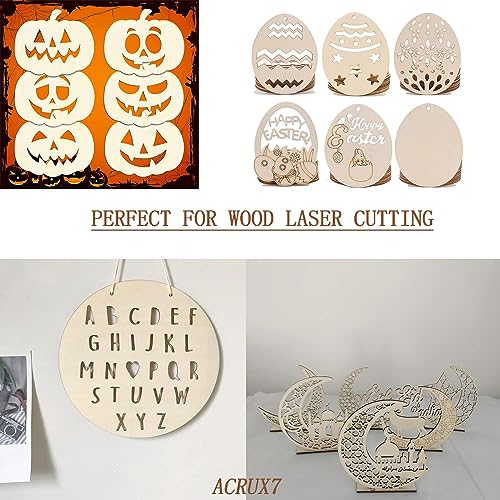 40 PCS 8 Inch Wooden Circles for Crafts, Unfinished Wooden Round Natural Wooden Discs Blank Wood Circle for DIY Crafts, Door Hanger, Painting, Acrux7