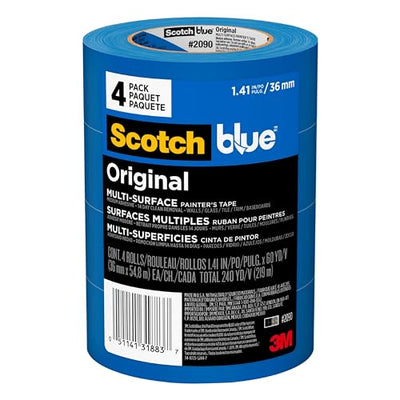 Scotch Painter's Tape Original Multi-Surface Painter's Tape, Blue, Paint Tape Protects Surfaces and Removes Easily, Multi-Surface Painting Tape for