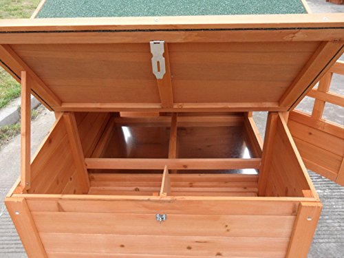 ChickenCoopOutlet Deluxe Large Wood Chicken Coop Backyard Hen House 3-5 Chickens w Nesting Box Run ChickenCoopOutlet