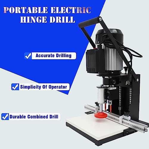 PreAsion Hinge Drilling and Boring Machine, Portable Woodworking Hand-Held Hinge Drilling Machine, Hinge Drilling Machine for Woodworking 110V 1100W PreAsion
