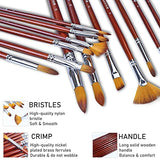 DUGATO Artist Paint Brush Set 13pcs, Long Handle Oil Acrylic Paint Brushes, Watercolor Brush Set for Body, Face, Rock, Canvas Drawing Art Crafts DUGATO
