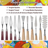 Palette Knife Set, 11 Pieces Stainless Steel Spatula Palette Knives Painting Accessories Art Supplies for Oil Painting, Gouache, Watercolor, Rock LIERFIS