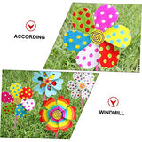 FUNOMOCYA 8pcs Hand-Painted Windmill White Craft Pinwheels Kids Hand Windmill Pinwheel Toy Unfinished Pinwheels DIY Paper Windmills Pinwheels Crafts FUNOMOCYA