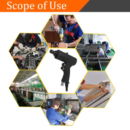 Pneumatic Air Powered Screwdriver,8H Impact Air Torgue Screwdriver,Industrial Grade Gun Type Air Tools,with Safety Switch Jectse