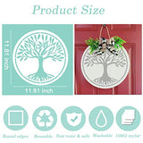 Stencils for Painting on Wood 12" Welcome Stencils for Crafts Drawing Tree of Life Reusable Plastic Art Templates for Adults Wood Burning Paint Home Pkqon