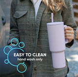 Simple Modern 40 oz Tumbler with Handle and Straw Lid | Insulated Cup Reusable Stainless Steel Water Bottle Travel Mug Cupholder Friendly | Gifts for Simple Modern