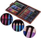 RMENST Art Supplies, 150-Piece Deluxe Wooden Art Set Crafts Kit with Oil Pastels, Colored Pencils, Watercolor Paint, Oil Paint, Creative Gift RMENST