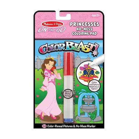 Melissa & Doug On the Go ColorBlast! Activity Book - Princess (24 Pages) Melissa & Doug