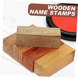 EXCEART 5pcs Carved Wood Whittling Kit Unfinished Wood Whittling Blocks DIY Wooden Stamper Wood Carving Rubber Seal Carving Soft Wooden Blocks Blank EXCEART