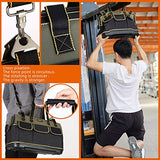 FASTECH 20-inch Wide Mouth Tool Bag with Water Proof Molded Base，Wide Mouth Tool Tote Bag,Waterproof Tool Organizer Bag for Men with Adjustable FASTECH