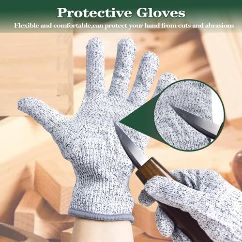 Wood Carving Kit 16PCS Wood Carving Tools Hand Carving Knife Set with Anti-Slip Cut-Resistant Gloves, Whittling Knife - Wood Carving Kit with Tools. Aimery