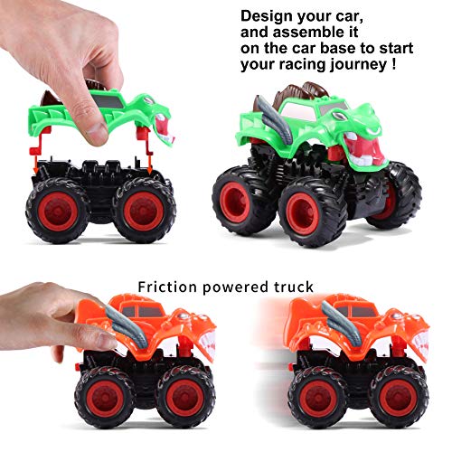 JOYIN Kids Craft Kit Build & Paint Your Own Monster Car Art & Craft Kit DIY Toy Set Make Your Own Monster Friction Powered Truck, for Kids JOYIN