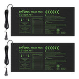 BN-LINK Durable Seedling Heat Mat Warm Hydroponic Heating Pad Waterproof 10" x 20.75" - 2 Pack for Seed Starting Greenhouse and Germination BN-LINK