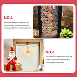 Abaodam 200PCS Wood Heart Cutouts with 10M Ropes Unfinished DIY Wooden Heart Crafts Valentine Heart Hanging Ornaments Abaodam