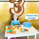 MONTESSORI MAMA Toddler Puzzles for Kids Ages 3-5 Dinosaur Puzzle 5-Pack, Montessori Toys for 3 Year Olds, Toddler Toys Age 2-4 Gifts for 3 Year Old Montessori Mama