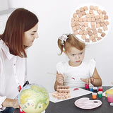 Kisangel 50Pcs wooden six sided dice 6 Sided Dice wood dice crafting blanks wood stacking cube unfinished wooden blocks for crafts wooden cubes bulk Kisangel