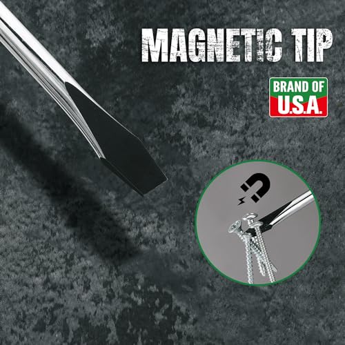 SK 6-Piece Slotted Screwdriver Set, Magnetic Screwdriver Set, S2 Steel, SureGrip Handle SK