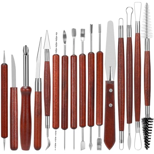 Blisstime Clay Scultping Tools 30Pcs, Pottery Tools Clay Tools Sculpting  Ceramic Tools, Basic Pottery Tool Kit Clay Carving Tools Clay Tool Kit with