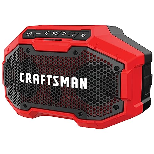 CRAFTSMAN V20 Wireless Portable Bluetooth Speaker, Tool Only (CMCR001B), Red Craftsman