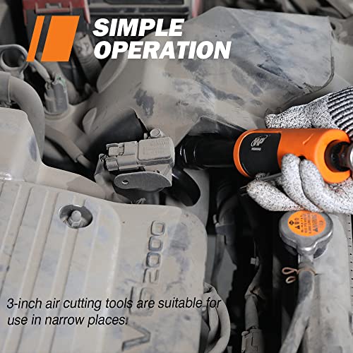 Air Cut off Tool, WP WORKPAD 3 inch Cut Off Tool with 5Pcs Die Grinder Cut Off Wheels,18000RPM, Pneumatic Cutting Machine Metal Sheet Cutter Tool Kit WP WORKPAD