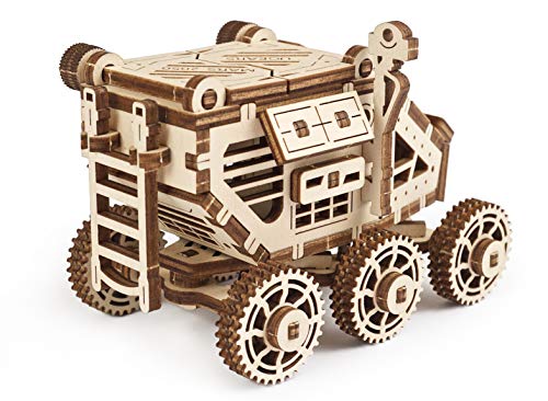 UGEARS Science STEM Mars Rover, DIY Engineering Activity, STEAM School Project, Mechanical Wooden Puzzle, Eco Building 3D Toy, Educational Gift for UGEARS
