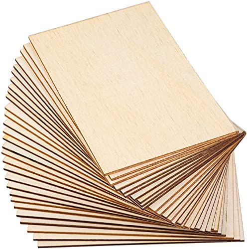 15 Pack Basswood Sheets, Unfinished Wood, Thin Plywood Wood Sheets for Crafts, House Aircraft Ship Boat Arts and Crafts, School Projects, DIY Wooden