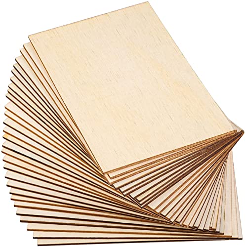 Unfinished Wood, 25Pcs Basswood Sheets,Thin Plywood Wood Sheets for Crafts, Perfect for DIY Projects, School Projects，Painting, Wood Engraving, Wood - WoodArtSupply