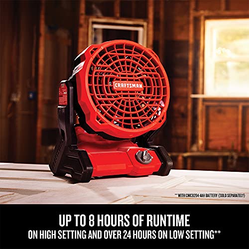 CRAFTSMAN 20V MAX* Cordless Fan, Tool Only (CMCE001B), Red Craftsman