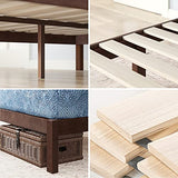 Zinus Adrian Rustic Wood Platform Bed with Headboard – No Box Spring Required, Queen Size Zinus