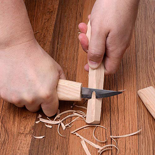 PRUGNA Wood Carving Tools Set for Spoon, Kuksa, etc. Carving Kit Contains 3 Knives, Sanding Sponges, Whetstone, Strop and Polishing Compound - with PRUGNA