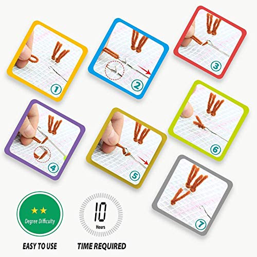 ZFFLYH Deer Latch Hook Kit, DIY Large Latch Hook Kit for Adults 3D Printed Canvas Pattern Crochet Handcraft Embroidery Tapestry Hobby & Crafts ZFFLYH