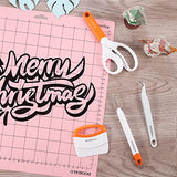 DOOHALO Vinyl Weeding Tools for Cricut Tools Crafting Basic Accessories Set Kit for Silhouette Weeding Scraper Spatula Tweezers Scissors Basic Tools DOOHALO