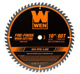 WEN BL1032-2 10-Inch 32-Tooth and 60-Tooth Carbide-Tipped Professional Woodworking Saw Blade Set, Two Pack WEN