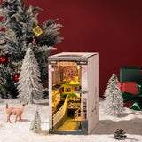 Rolife DIY Book Nook Kit Sakura Densya, DIY Miniature Booknook Kit Creative Decorative Bookend Bookshelf Insert 3D Puzzles for Adults, Rolife