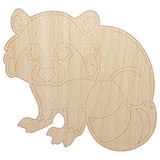 Baby Raccoon Woodland Animal Unfinished Wood Shape Piece Cutout for DIY Craft Projects - 1/4 Inch Thick - 4.70 Inch Size Sniggle Sloth