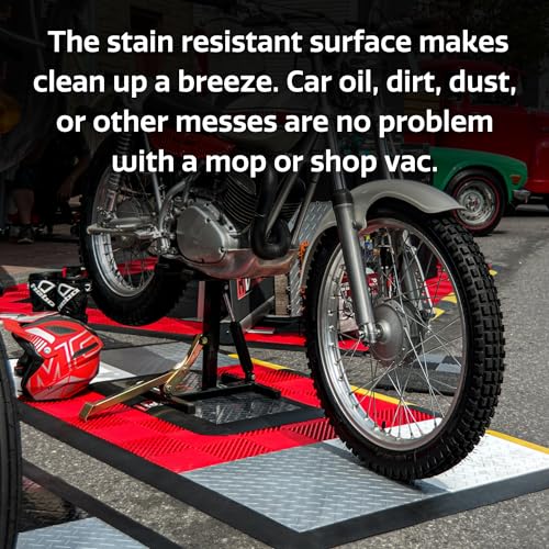 Big Floors Male Transition Edge Kit, Durable Interlocking Modular Garage Floor Edging, Compatible with RaceDeck, GarageTrac and GarageDeck Products, Big Floors