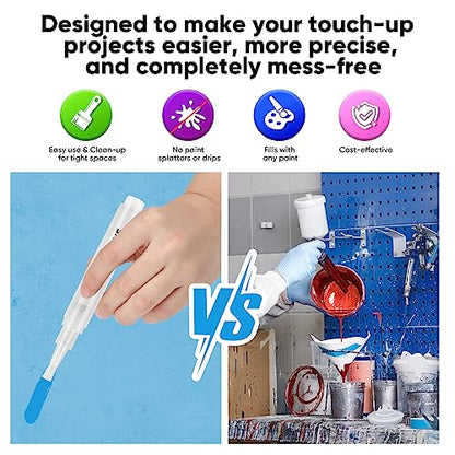 TRUGFONE Touch Up Paint Pen 4 Pack Pens Fillable Paint Touch Up Brush Pen for Walls Refillable Paint Touch Up Pen for Wall Repair Funiture Cabinet - WoodArtSupply