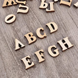 MAGICLULU 50PCS Blank Capital Letter Wood Chips Unfinished Wooden English Alphabet Natural Wooden Capital Letters for DIY Craft Home Decoration (No MAGICLULU