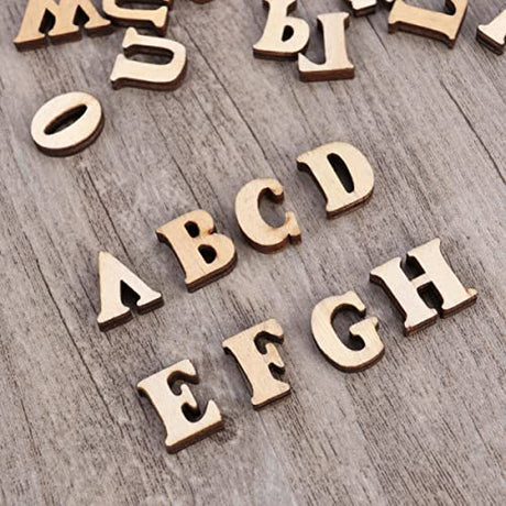 MAGICLULU 50PCS Blank Capital Letter Wood Chips Unfinished Wooden English Alphabet Natural Wooden Capital Letters for DIY Craft Home Decoration (No MAGICLULU