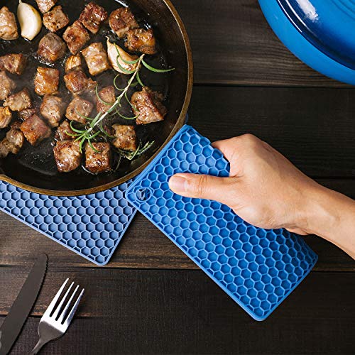 BTaT- Trivets for Hot Pots and Pans, 2 Pack, Trivets, Silicone Trivet, Hot Plate Holder, Trivets for Hot Dishes, Hot Pot Holder, Silicone Trivet Mat, Brew To A Tea
