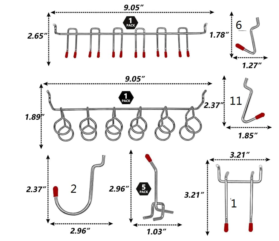 WEN Workbench Pegboard Accessory Kit, 114-Piece (WB114A) WEN
