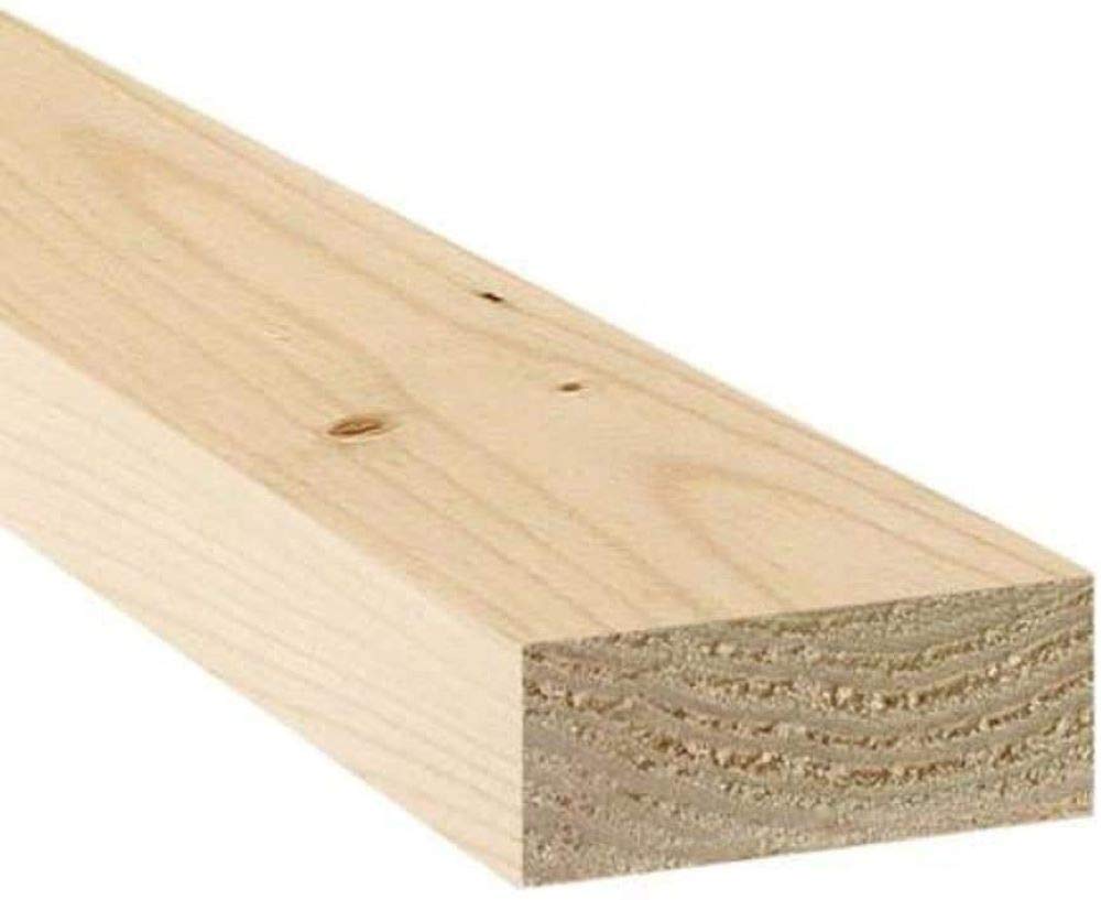 2 in. x 4 in. (1 1/2" x 3 1/2") Construction Whitewood Board Stud Wood Lumber - Custom Length 8 ft - WoodArtSupply