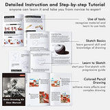 Shuttle Art 124 PCS Drawing Kit, Professional Drawing Supplies with Sketch, Charcoal, Colored, Graphite, Pastel Pencils & Sticks, Complete Drawing Shuttle Art