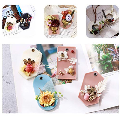 4 Packs Real Natural Dried Flowers for Making Mobile Phone Case Candle Handmade Crafts Epoxy Resin Pendant Necklace Jewelry DIY Accessories,Mixed QUALLON