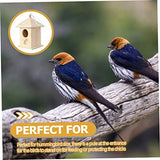 SUPVOX Bird Nest Wooden Bird Houses Bird Houses for Outside Unfinished Wood Birdhouse Hanging Birdhouse Hanging Bird House Bird Feeder Hanging Pet SUPVOX